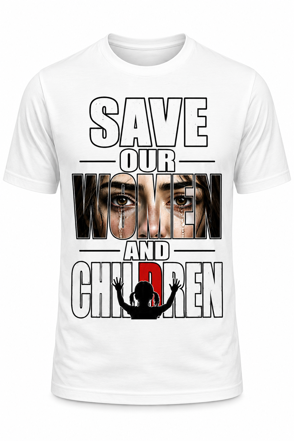 Save our women and children white t shirt
